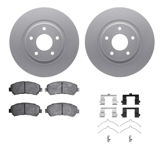 Dynamic Friction Company Front Geospec Brake Rotors with 5000 Advanced Brake Pads includes Hardware 4512-67111