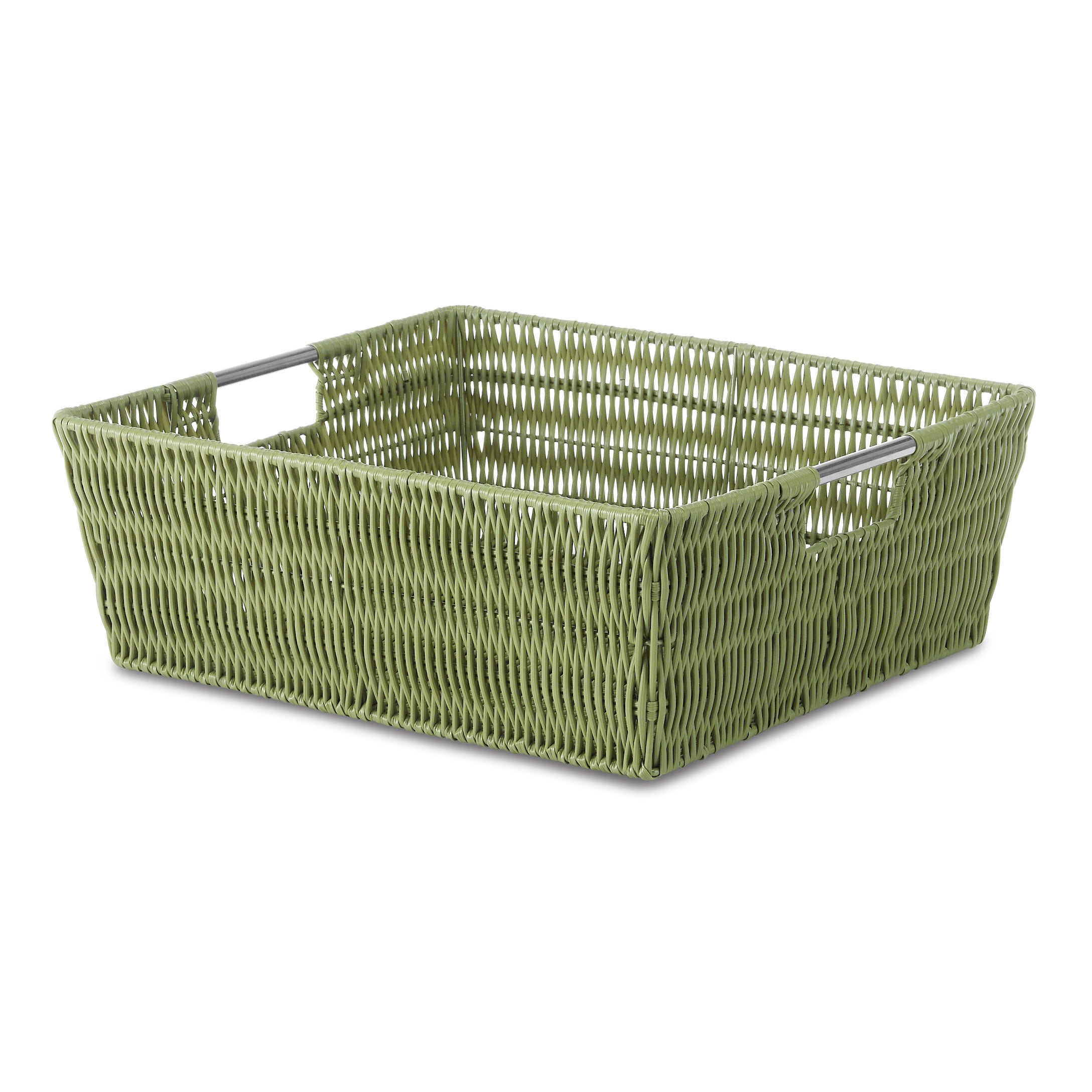 Whitmor Woven Strap Hamper with Liner Sage
