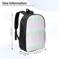thumbnail image 2 of Disketp Colorful Checkerboard School Backpack, Lightweight Basic Middle School Bookbags 17 Inch Casual Daypack for Student College, Travel or Outdoor, 2 of 6