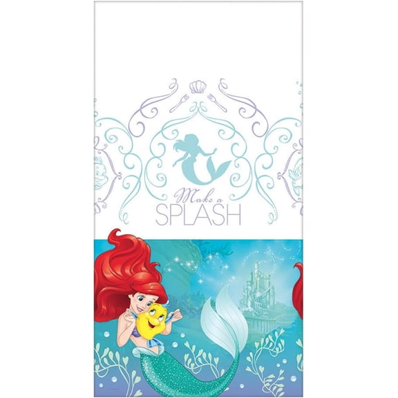 Disney Little Mermaid Plastic Table Cover 96"