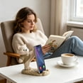 thumbnail image 5 of Virelaxpo Resin Phone Stand with Bear for Desk Home Office Video Calls and Entertainment Hands-Free Holder Decorative Ornament, 5 of 9