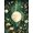 Emerald Green Gold, Pattern 11, variant on Design&I 8'x10' Washable Area Rug Extra Large Skid-Resistant Low Profile Funky Occult Abstract Botanical Striped Border Surreal Aesthetic for Living Room, Family