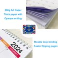 thumbnail image 3 of Calendario de escritorio 2024 - Calendario de escritorio plegable de pie 2024, enero de 2024 - diciembre de 2024, calendario de escritorio de 12 meses, 9" x 7,3", páginas rayadas Memoranda con papel, 3 of 6