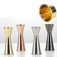 thumbnail image 4 of 15-60ml New Dual Shot Stainless Steel Measure Cup Cocktail Shaker Drink Spirit Measure Jigger Kitchen Bar Barware Tools Silver 30 60ml, 4 of 6