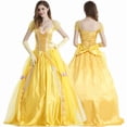 thumbnail image 2 of MIOU Adult Women's Yellow Princess-Style Dress Cosplay Set (With Skirt Support), 2 of 5
