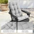 thumbnail image 4 of Pellebant 19.7" x 19.7" Light Gray Adirondack Chair Cushion, Water Repellent Fade Resistant, 4 of 8