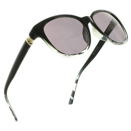 FIORE Reading Glasses 1.25 | Womens Bifocal Tinted Sun Readers | Cat Eye Sunglasses