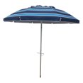 thumbnail image 3 of Blue and Green Stripe 7 foot Beach Umbrella with Tilt and Travel Bag, 3 of 10