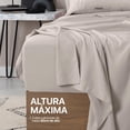 thumbnail image 2 of ESQUIMAL Juego de S&aacute;banas de Microfibra + Fundas de Almohada Extra, Suaves y Frescas (Khaki - Marfil, Matrimonial), 2 of 7