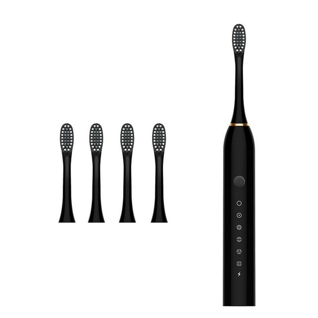 NARABB Electric Toothbrush 6 Modes Cleaning Portable Adult Travel Toothbrush With 4 Replacement Brush Heads