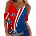 thumbnail image 1 of Camisas de Manga Corta para las Mujeres Cuello Redondo de Impresión Casual, Top de Blusa para el Hogar Y el Uso Diario, Camisa de Moda de las Cuatro Estaciones de las Mujeres, 1 of 4
