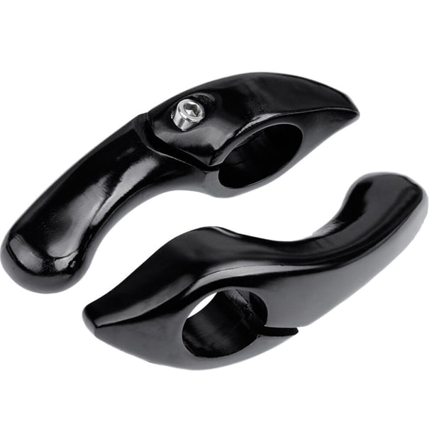 1 par de extremos de barra de bicicleta de montaña de carretera MTB, piezas de extremos de barra de manillar auxiliar de bicicleta de aleación de aluminio (negro)