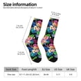 thumbnail image 6 of Uemuo Colorful Flowers Pattern Women's Crew Socks, Soft Durable Breathable Moisture-Wicking with Odor Control Cotton socks, 6 of 9