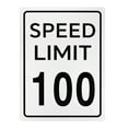 thumbnail image 1 of Uxcell Panneau de Limite de Vitesse 100 MPH 16 Pouces x 12 Pouces en Aluminium Résistant aux Intempéries, 1 of 2