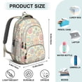 thumbnail image 5 of Boho Bohemia Flower Backpack for School,Cute School Bag,Schoolbag with Adjustable Shoulder Straps & Padded Back,16.9 Inch, 5 of 5