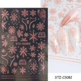 thumbnail image 1 of Pegatinas navideñas para uñas, adornos de Arte de uñas, tatuajes, pingüino, Papá Noel, alce, árbol, ciervo, oso, deslizadores lindos, copos de nieve blancos, 1 of 4