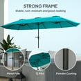 thumbnail image 5 of Outsunny 13 ft. Extra Large Patio Umbrella, UPF30+ Double Umbrella Outdoor Patio with Easy Crank Handle, Vents, Navy Blue, 5 of 9