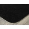thumbnail image 3 of Gorgeous Home Linen 3pc Bathroom Soft Rug Set Large Rug , Contour Mat, and Toilet Lid Cover Rubber Backing Solid Color Black #6, 3 of 6