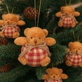 thumbnail image 3 of Cozy Christmas Bear Ornament – Vintage Plaid Hanging Decoration for Tree, Garland, or Holiday Home Décor, Christmas Decorations, 3 of 5