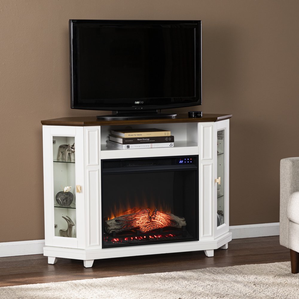 Dilviloa Electric Media Fireplace w/ Storage