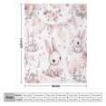 thumbnail image 2 of Vintage Easter Pink Rabbit Pattern Throw Blanket for Winter Bedding Couch And Gift 50"x60" Cute Bunny Rabbit Floral Easter Decorations Home Décor Fuzzy Warm And Cozy Throws Flannel Blanket, 2 of 8