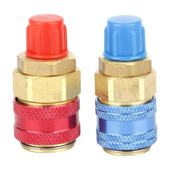 HLONK Industrial Grade R134A Adapter Kits Quick Coupler for Aircondition Charging High Low Side Connector Conversion Set