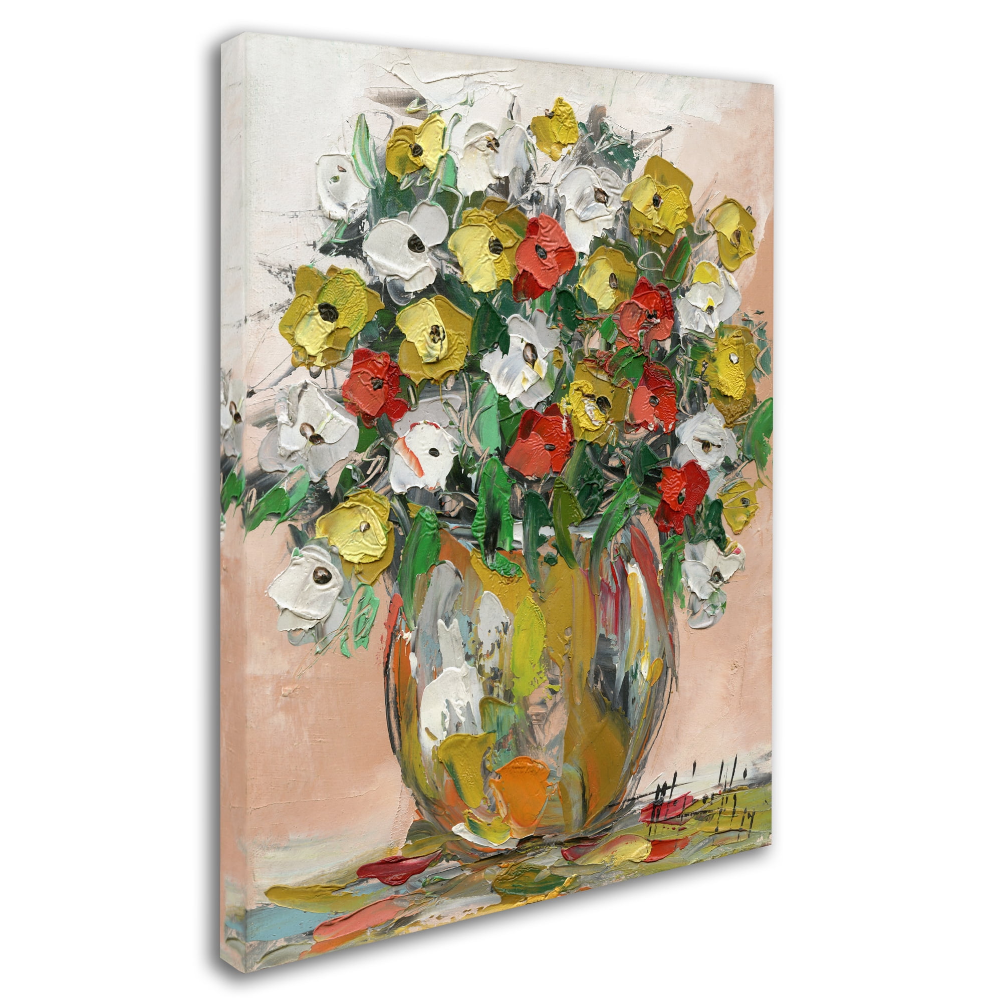 Trademark Fine Art "Spring Flowers in a Vase 8" Canvas Art by Hai Odelia