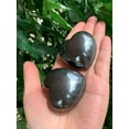 thumbnail image 2 of Hematite Gemstone Hearts, Polished Hematite Puffy Hearts, Hematite Palm Stone, Hematite Heart (1 Heart), 2 of 8