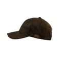 thumbnail image 3 of C.C Unisex Adjustable Faux Suede Precurved Bill Baseball Cap Hat - Brown, 3 of 4