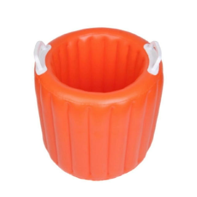 Outdoor Multi-functional Porable PVC Inflatable Ice Bucket Foldable Bucket Storage Bucket (Orange)