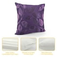 thumbnail image 4 of WERPE  Throw Pillow Covers Cases for Couch Sofa Home Decor Shining &amp; Dull Contrast Vibrant Growing Leaves Deep Purple, 4 of 5