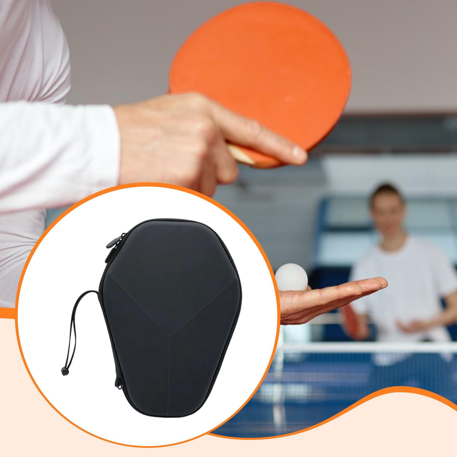 harayaa Table Tennis Racket Cover Paddle Case Easy to Carry Multi Scenario Organizer Portable Storage Bag for Sports Travel 28.5cmx20.5cm