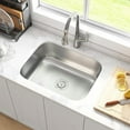 thumbnail image 4 of 23 Inch Undermount Kitchen Sink 18 Gauge Stainless Steel Single Bowl Brushed Nickel Sink 23" x 18" x 9", 4 of 7