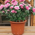 thumbnail image 5 of YOHAVEN Simulation Azalea Flower Bouquet 13.8" Fake Decorative Arrangement for Home Office Garden Table Holiday Party Centerpiece, 5 of 6