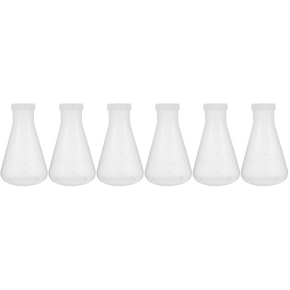 Plastic Erlenmeyer Flasks Educational Toys 6 Pcs Triangle Glass for Experiment Conical Chemistry