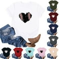 thumbnail image 2 of WREESH Women's Trendy Baseball Graphic Tee Round Neck Short Sleeve Fashion Out Blouse Wine, 2 of 4