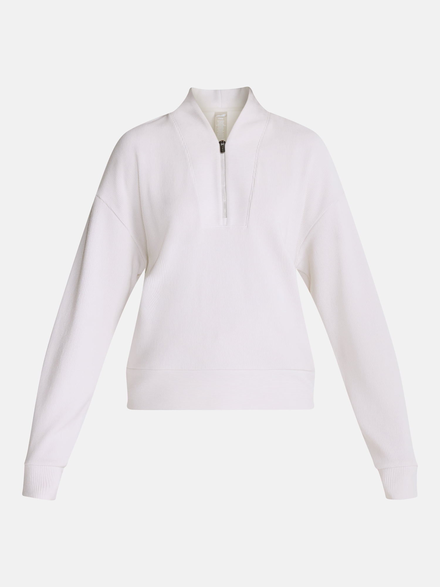 Avia Women's and Women's Plus Ribbed Ottoman Quarter Zip Sweatshirt, Sizes XS-4X