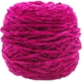 thumbnail image 1 of Zhuge Hilo de terciopelo de chenilla de 250 g, hilo voluminoso de color rojo rosado, suave, vegano, hilo de terciopelo para tejer, hilo de chenilla de algodón mezclado con poliéster, 1 of 5
