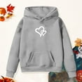 thumbnail image 4 of UYYX Sweatshirts For Girls Teen Girl Sweatshirt Girls Casual Long Sleeve Hoodies Cute Oversized Pocket Sweatshirt Tops 10-11 Years, 4 of 5