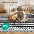 thumbnail image 4 of ODIKA 9'x12' Washable Area Rug Non-Shedding, Easy Care Door Abstract Spotted Bold Stripe Bands Doormat Striped Flowing Dynamic for Master Suite, California King, Under Bed, 4 of 7