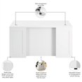 thumbnail image 4 of Hampton Heights 60W x 30D Executive Desk in White - Engineered Wood, 4 of 8