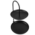 thumbnail image 1 of Round 2 Tier Iron Dessert Rack Fruit Stand for Party Wedding Birthday Home, Artistic Home Decor, Versatile Storage Solution, Double Tier Storage Design, Organize Snacks in Style, 1 of 8