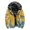 Yellow, variant on Fesfesfes Men Fleece Jacket Long Sleeve Casual Printed Zipper Jacket Hooded Thick Coat