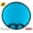 24" Neon Blue Saucer, variant on Bradley Kid's Flexible Snow Saucer - Padded Insert | Magic Carpet Roll-Up Sled
