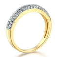 thumbnail image 3 of Wellingsale Ladies Solid 14k Yellow Gold Polished CZ Cubic Zirconia Wedding Band - Size 7, 3 of 6