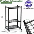 thumbnail image 2 of Garden Tool Organizer Yard Tool Tower Rack For Garage Organization And Storage Up To 35 LongHandled Tools Rakes Brooms Heavy Duty Steel Garden Tool Stand For Shed Outdoor Black, 2 of 8