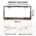 thumbnail image 2 of Aluminum License Plate Frame 2 Pack Car Exterior Accessory Car Tag Holder for Front Rear Plates Cars Decor Palm Trees and Ocean, 2 of 7