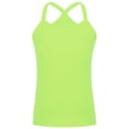 thumbnail image 2 of Alvivi Kids Girls Sleeveless Tank Tops Gymnastics Yoga Training Athletic Camisole Ballet Undershirts Green 9-10, 2 of 5