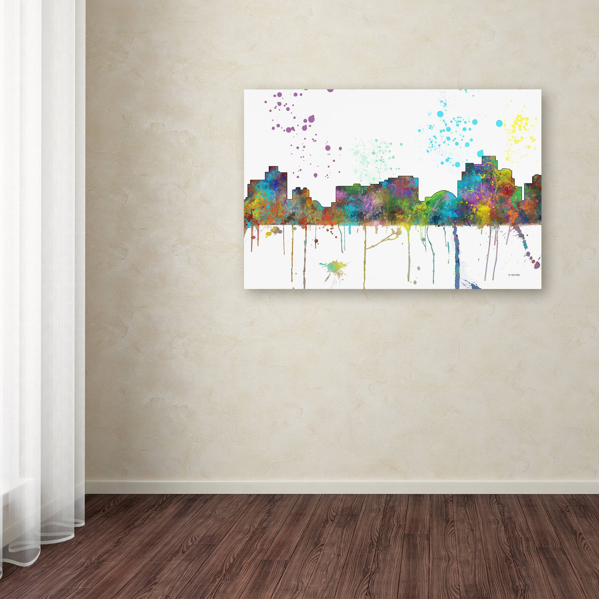 Trademark Fine Art "Reno Nevada Skyline Mclr-1" Canvas Art by Marlene Watson
