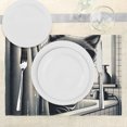 thumbnail image 3 of Ambesonne Cat Place Mats Set of 4, Cool Detective Kitty Monochrome, Standard Size, Dark Grey Pale Sepia, 3 of 5